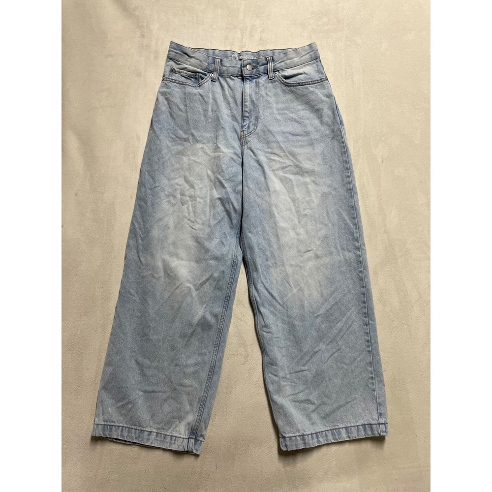 Original Use Ultra Baggy Light Wash Blue Denim Jeans 30x30 Wide Leg 100% Cotton